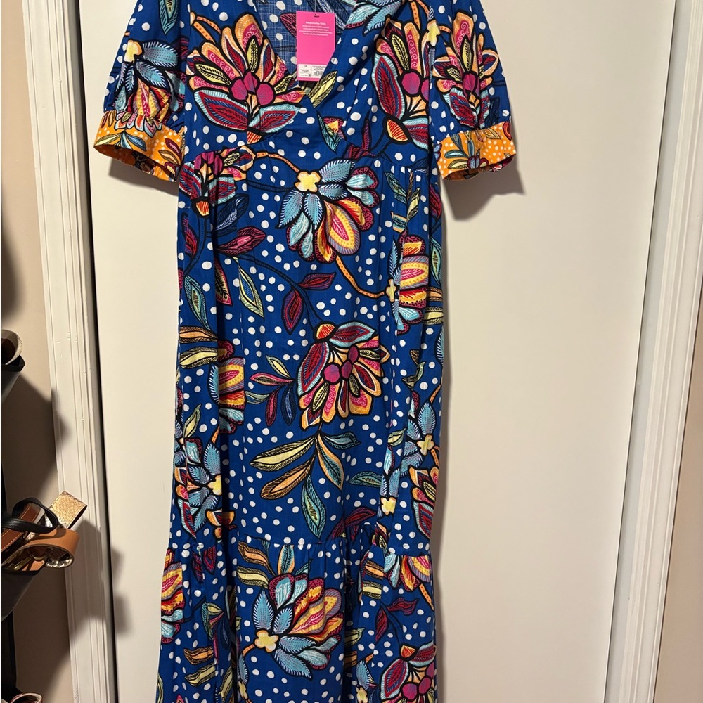 NWT Tabitha Brown Floral V-Neck Maxi Dress